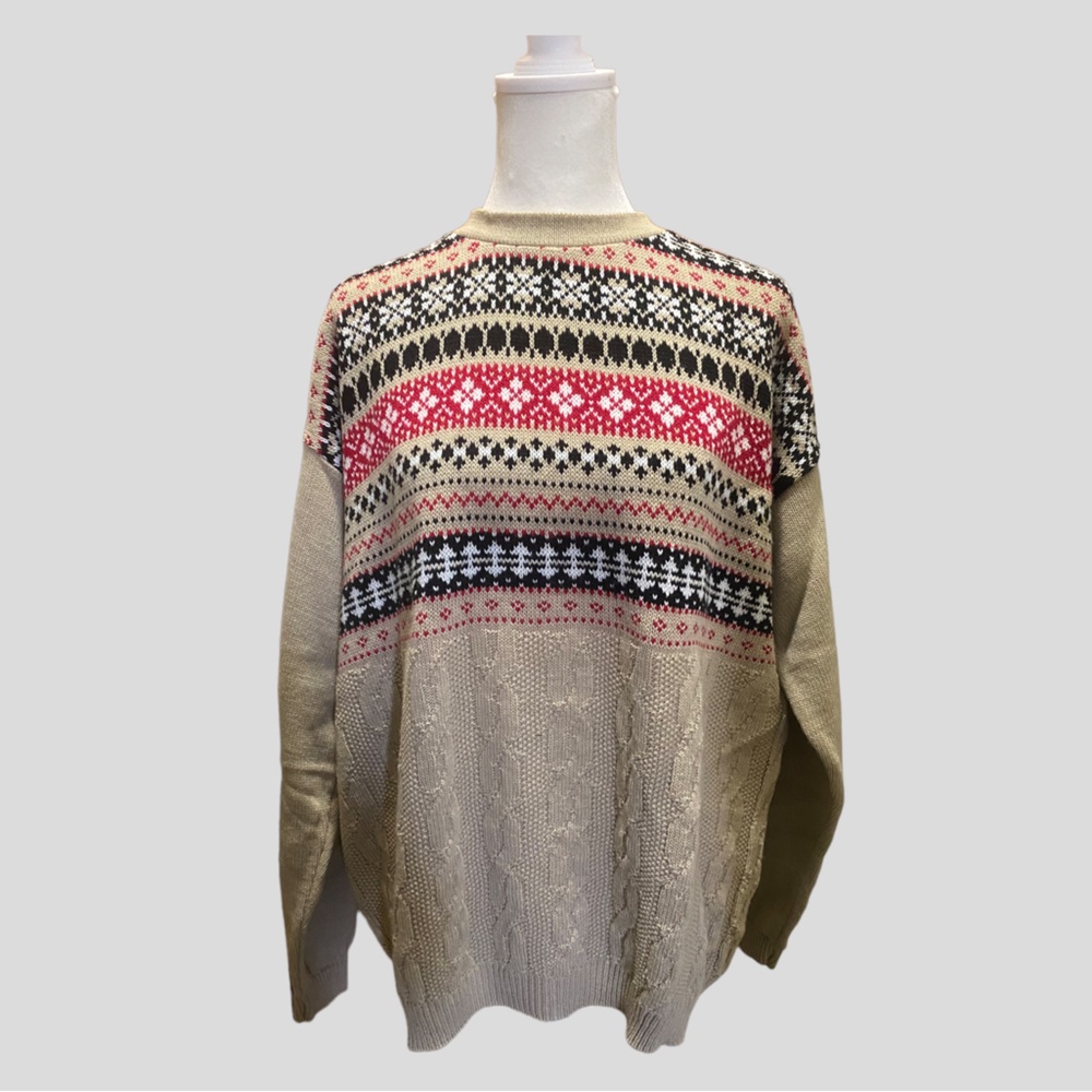 Vintage NWT cabin creek 90s fair isle sweater Size Large